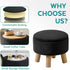 Small Foot Stool Ottoman with Storage, Soft Faux Fur Ottoman Foot Rest for Couch, Round Footstool with Storage, Small