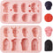 2Pcs Halloween Silicone Mold Skull Tomb Brain Fondant Molds for Gummy Jello Candy Chocolate Baking Decoration