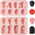 2Pcs Halloween Silicone Mold Skull Tomb Brain Fondant Molds for Gummy Jello Candy Chocolate Baking Decoration