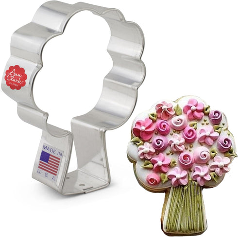 Ann Clark Flower Bouquet Cookie Cutter, 3.5", Made in USA