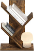 3-Tier 8.4 15.7 21.3, 3-Tier, Furinno Tree Book Shelf, Bookshelf with Angled Open Shelf, Tree Bookcase for Room Decor