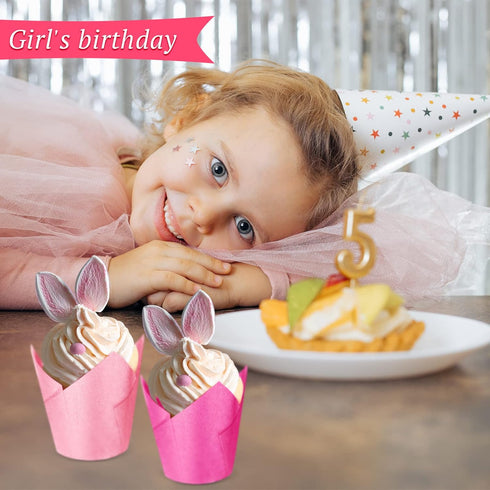 200 Pcs Tulip Cupcake Liners, Muffin Baking Holders, Heat Resistant Wrappers for Wedding & Birthday Parties