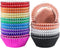 BAKHUK 500pcs Cupcake Liners for Baking, Foil Cupcake Liners, Standard Size 2 Inches, 10 Colors