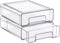 Sorbus Medium Clear Stackable Storage Drawers 2-Pack Plastic Organizer Bins with Handles