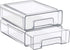 Sorbus Medium Clear Stackable Storage Drawers 2-Pack Plastic Organizer Bins with Handles
