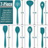 E-far 7-Piece Silicone Cooking Utensils Set - Blue Heat Resistant Nonstick Tools for Cookware