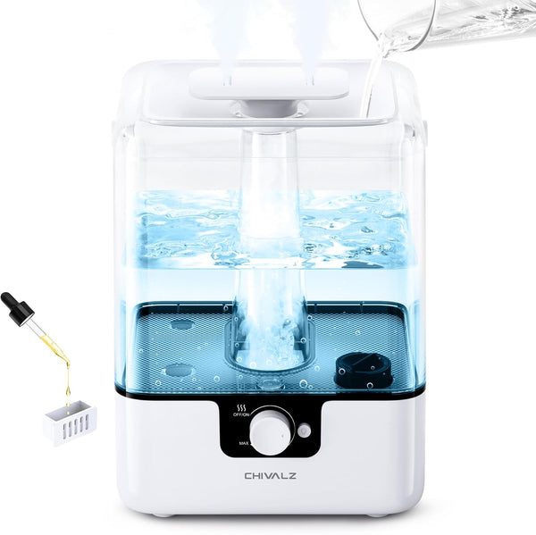 CHIVALZ 6L Humidifiers for Bedroom Large Room Home, Cool Mist Top Fill