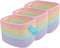 OrganiHaus Set of 3 Pastel Rainbow Baskets - Colorful Woven Storage Baskets
