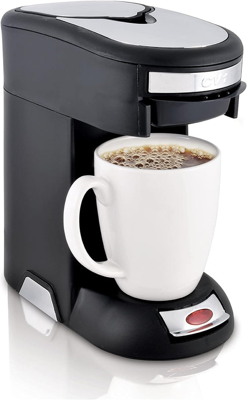 Café Valet Single Serve Coffee Maker, Brews 10 Ounces of Coffee or Hot Water, Compatible Coffee Packs