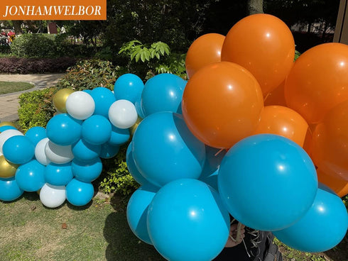 Jonhamwelbor 12 Inch Orange Balloons - 100 Pack Latex Balloons for Halloween Autumn Party Decoration