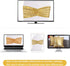 Eternal Beauty Set of 10 Gold Sequin Chair Bows, Sashes for Wedding Party Decorations