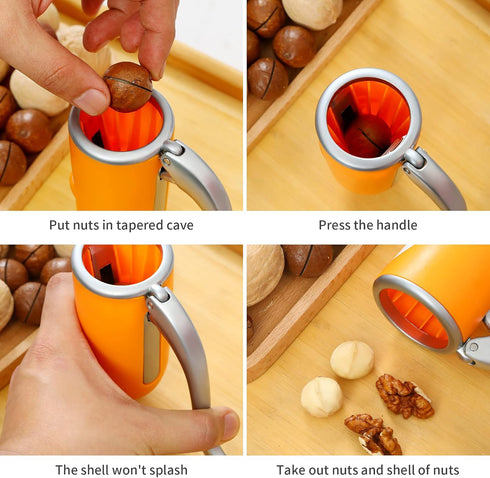 poweroy Nut Crackers Walnut Cracker,Pecan Crackers and Picks.Easy Cracking Nuts,Pecan,Hazelnuts, Almonds, Walnut