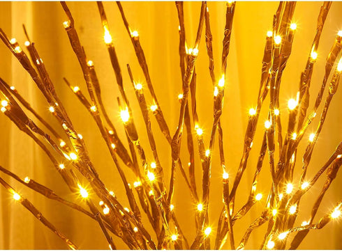 Lights Twig - 60 LED Waterproof & Battery Operated Branch Lights for Vases, 3 Pack Magical Light Up Twigs (Warm Yellow)
