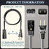 Percolator Power Cord for Farberware Coffee Maker Model 138B 142A 142B 142NT, 2pin Black 3ft Length (1-Pack)