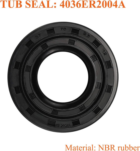 Front Load Washer Tub Bearings and Seal Kit for LG & Kenmore, Replacement Part 4036ER2004A 5 Years Warranty