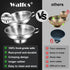 Walfos 2 Pack Stainless Steel Wide-Mouth Funnel with Handle for Wide and Regular Mason Jars, Kitchen Use