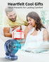 3.5" Rechargeable Clip On Fan Small Portable with Strong Clamp Grip, 3-Speed & LED Display, Blue