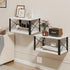 Homode Floating Night Stand, Modern Bedside Shelf Wall Mount, Wood Hanging Nightstand with Wire Hole, Floating Side