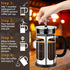 French Press Coffee Maker, 34oz (1 Quart, 5-6 Cup), Heat Resistant Borosilicate Glass, Cold Brew Coffee Tea Pot Gifts
