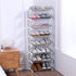 Closet (4-Tier, Jucaifu Stackable Small Shoe Rack, Entryway, Hallway and Space Saving Storage and Organization White)