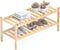 Dranixly Shoe Rack, 2-Tier Bamboo Stackable Shelf Storage Organizer, Stand for Closet, Entryway,