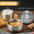 Stainless Steel Rice Bowl with Lid, Set of 2, Double-walled Metal Bowls for Korean Kitchen, Insulated Soup Bowls