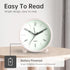 Analog Alarm Clock, 4 inch Super Silent Non-Ticking Clock with Night Light, Battery Operated, Cream Decor for Bedroom