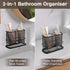 Toothbrush Holders with Drain Tray, 2 Cup Hanging Organizer for Bathroom Counter