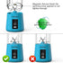 Portable Blender, Mini Personal Blender Bottles for shakes and smoothies,Cordless with USB-C Rechargeable To Go Mixer Electric Blender juicer Cup for Fruit Juice Protein mixes (Blue) by Rongshengfa