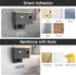 2 iHave Toothbrush Holders Wall Mounted with Toothpaste Dispenser & Cups - Luxury Black and Gold Design for Bathroom