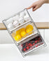 Diskary Fridge Organizer, Stackable Refrigerator Organizer Bins, Reusable Food Storage Containers, Fridge Drawer