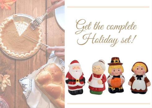 Christmas Salt and Pepper Shakers, Holiday Ceramic Set of Santa & Mrs Claus, Barclay’s Buys Holiday Decor
