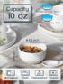 DOWAN 10 OZ Ice Cream Bowls - 4.25" Ceramic Dessert Bowls Set of 6 - Porcelain Small Bowls for Side Dishes, Ice Cream, Oatmeal, Fruit, Portion Control - Dishwasher Microwave Safe by DOWAN