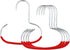 Mawa Scarf, Shawl, Belt Organizer - Non-Toxic Metal Hanger with Grip Coating - Set of 5, Red
