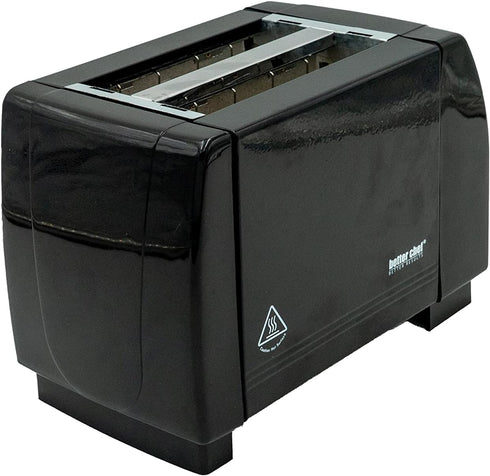 Better Chef 2-Slice Toaster, Economic with Darkness Control, Crumb Tray, Fits Bagel Slice (Black)