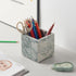 Desk,3.93inch Real Luxurious Natural Marble Toothbrush Holder & Makeup Brush Organizer & Pen Holder for Square Marble