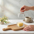 2 Pack ZOOFOX Glass Butter Dish, Small Glass Butter Keeper with Lid and Easy Grip Handle, Clear Butter Serving Storage