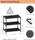 3 Closet HITHIM Tiers Small Shoe Rack,Narrow Stackable Shoe Shelf Organizer,Sturdy Shoe Stand, Non-Woven Fabric Metal