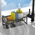Kitchen Sink Caddy Organizer, Sponge Holder with Stainless Steel Auto Drain Tray for Kitchen Countertop Storage Gadgets