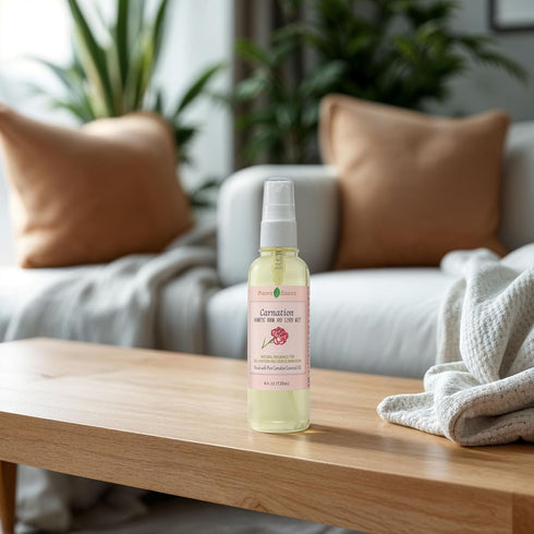 Carnation Linen & Room Spray - Natural Aromatic Bathroom Spray Made with Pure Essential Oils, Refreshing Home Fragrance