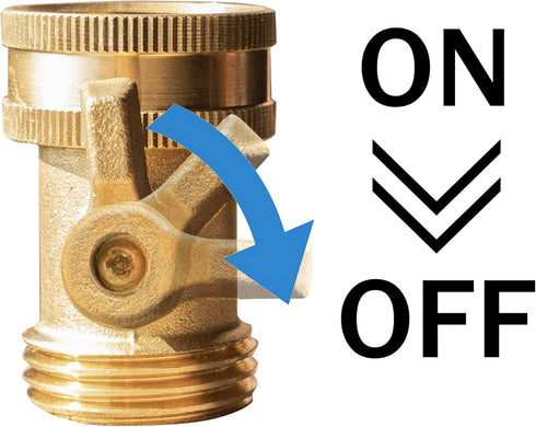 Xiny Tool Heavy Duty Brass Garden Hose Shut Off Valve, 3/4 Inch Solid Brass with 4 Extra Rubber Washers