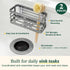 2 Set Cuisinart Piece Sink Sink Drain Strainer with Stainless Steel Rim & Silicone Mesh Base & Sponge Holder