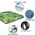 RenteriaDecor Summer 42"x42" Square Palm Leaves Fitted Tablecloths, Watercolor Tropical Plant Leaf Print Elastic Edged