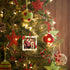 WaaHome Christmas Ornaments Picture Frame 2025-3'' Floral Photo Frame, Decorations Gifts for Family Friends Women Mom