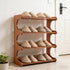 Eloplzxe 4 Closet,Small Closet 18.897.4819.3inch Shoe Rack,Small Tier Shoe Organizer Storage Shelf,Bamboo Narrow Shoe