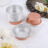 Eusoar Cupcake Cups with Lids, 5oz 50pcs Foil Desserts Cupcake Flan, Cheesecake Custard Cake Cups