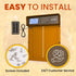 Anti-Pinch 5-Year Okkobi Automatic Chicken Coop Door Solar Powered - LCD Display - Chicken Coop Door with Remote