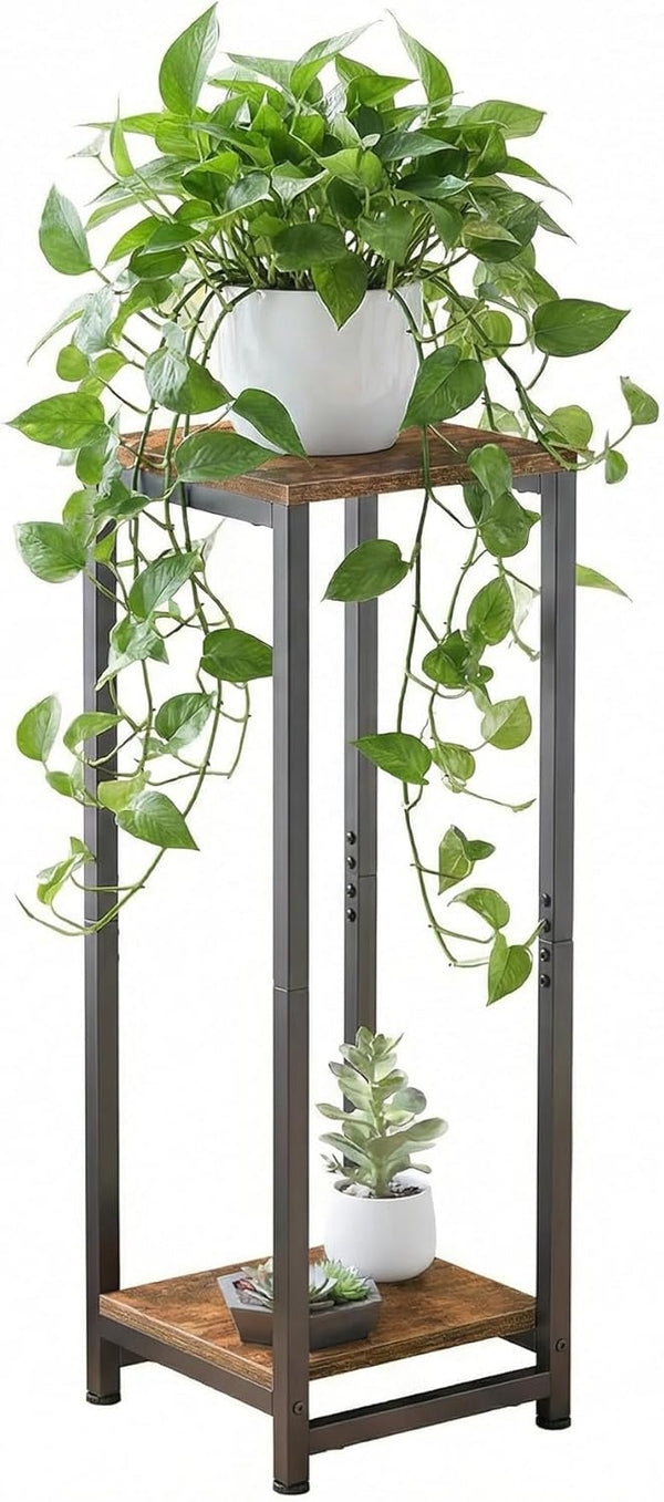 2 Tier Tall Plant Stand Indoor, 32.5" Corner Plant Stands for Indoor