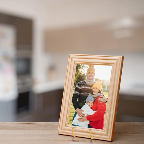 IBosins 5 Pack 4 Inch Metal Gold Frame Plate Holder Display Stands for Picture, Book, Photo Easel, Creation,