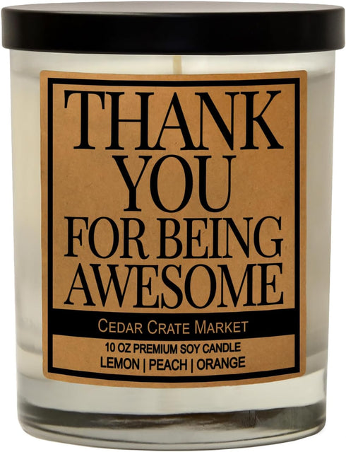 Thank You Candle Gifts for Women - Gratitude and Appreciation Gift, Present for Friends, Mentor, Neighbor,